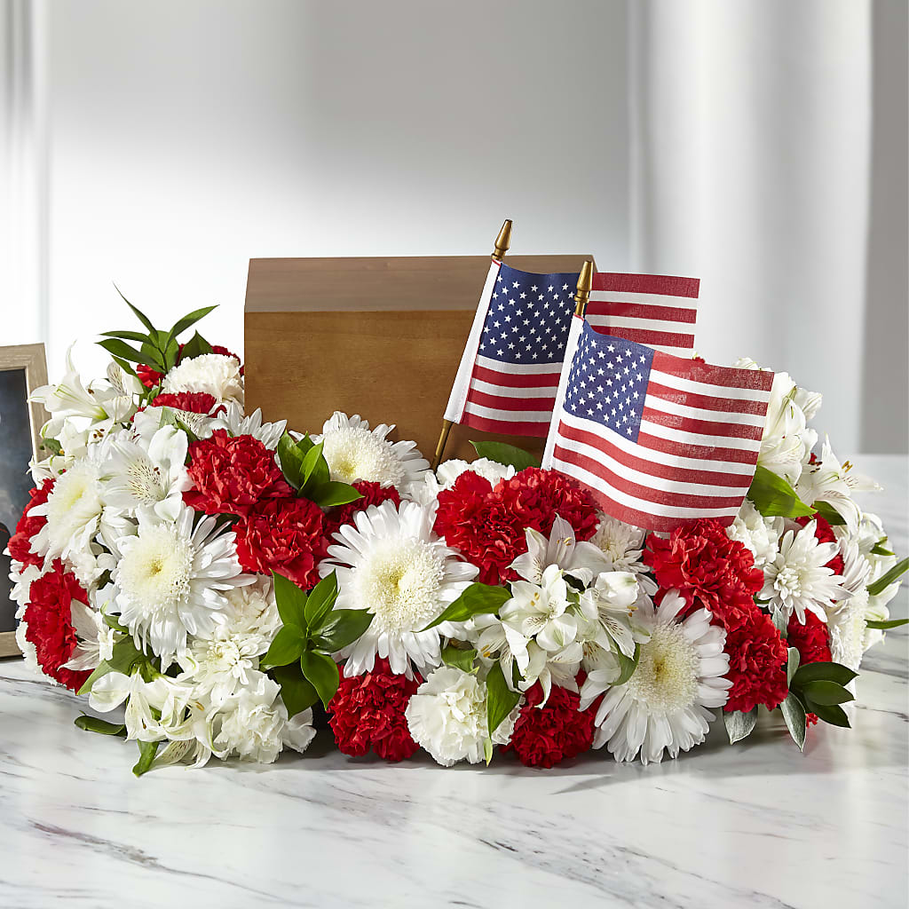 Spirit of Patriotism Cremation Adornment – Flower Cafe, Hartford WI