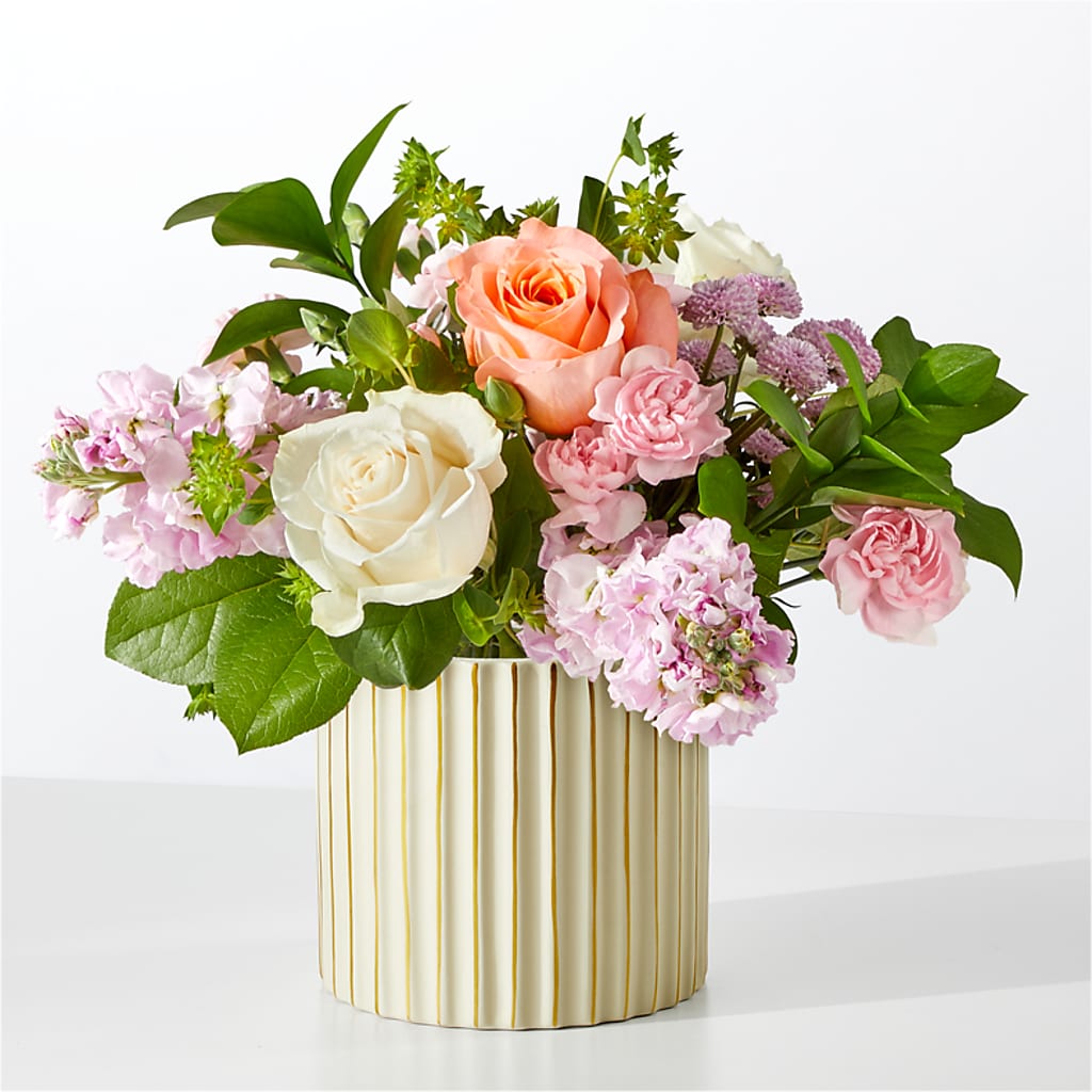 French Market Bouquet with Ivory Vase – Flower Cafe, Hartford WI