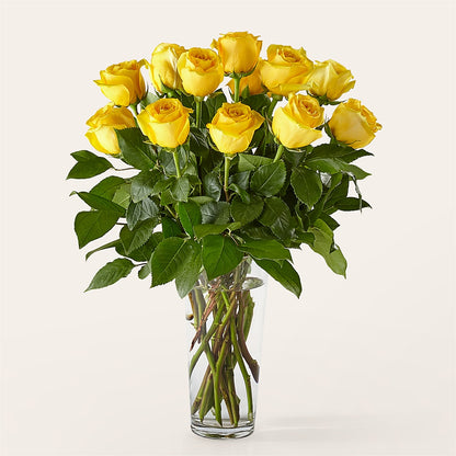 Long Stem Yellow Rose Bouquet –  Flower Cafe, Hartford WI