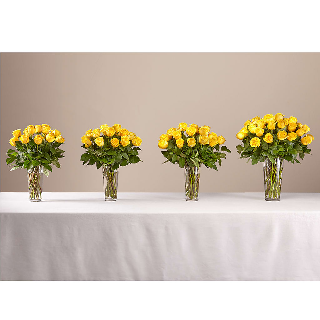 Long Stem Yellow Rose Bouquet –  Flower Cafe, Hartford WI