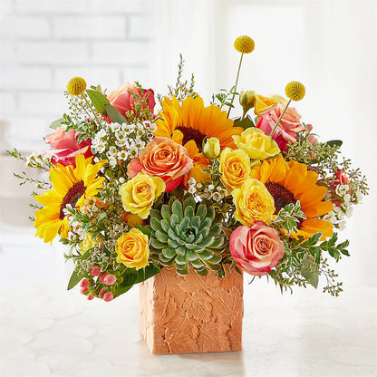 Sunflower Season Bouquet –  Flower Cafe, Hartford WI