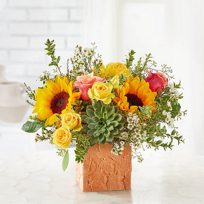 Sunflower Season Bouquet –  Flower Cafe, Hartford WI