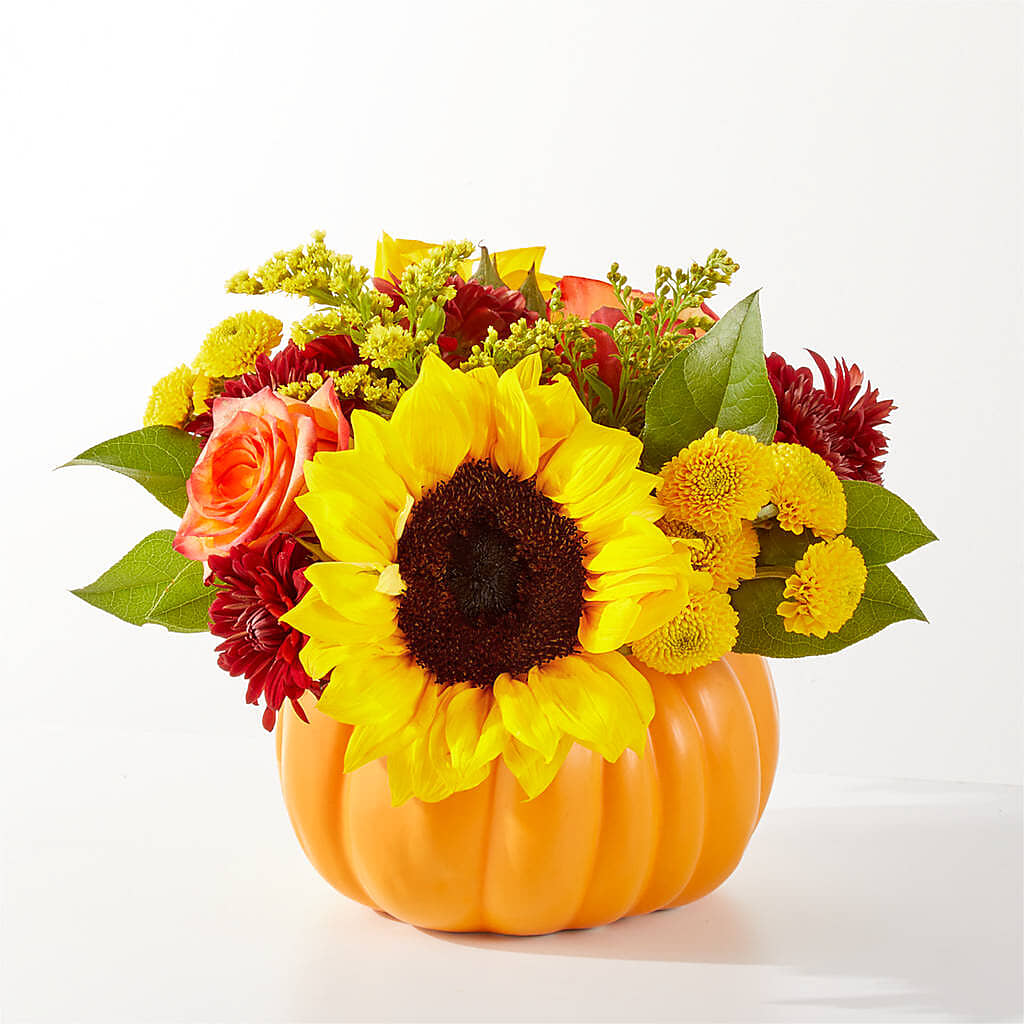 Golden Gourd Pumpkin Bouquet –  Flower Cafe, Hartford WI