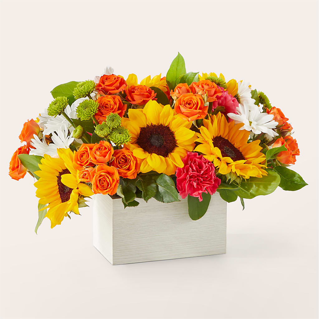 Sun-drenched Blooms Box Bouquet –  Flower Cafe, Hartford WI