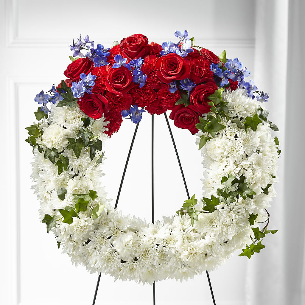 Patriotic Passion Wreath –  Flower Cafe, Hartford WI