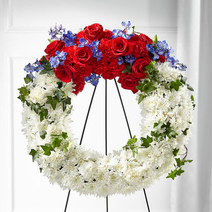 Patriotic Passion Wreath –  Flower Cafe, Hartford WI
