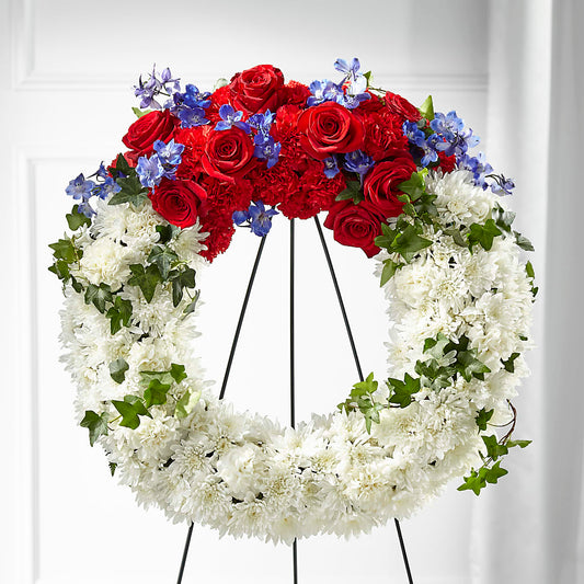 Patriotic Passion Wreath –  Flower Cafe, Hartford WI