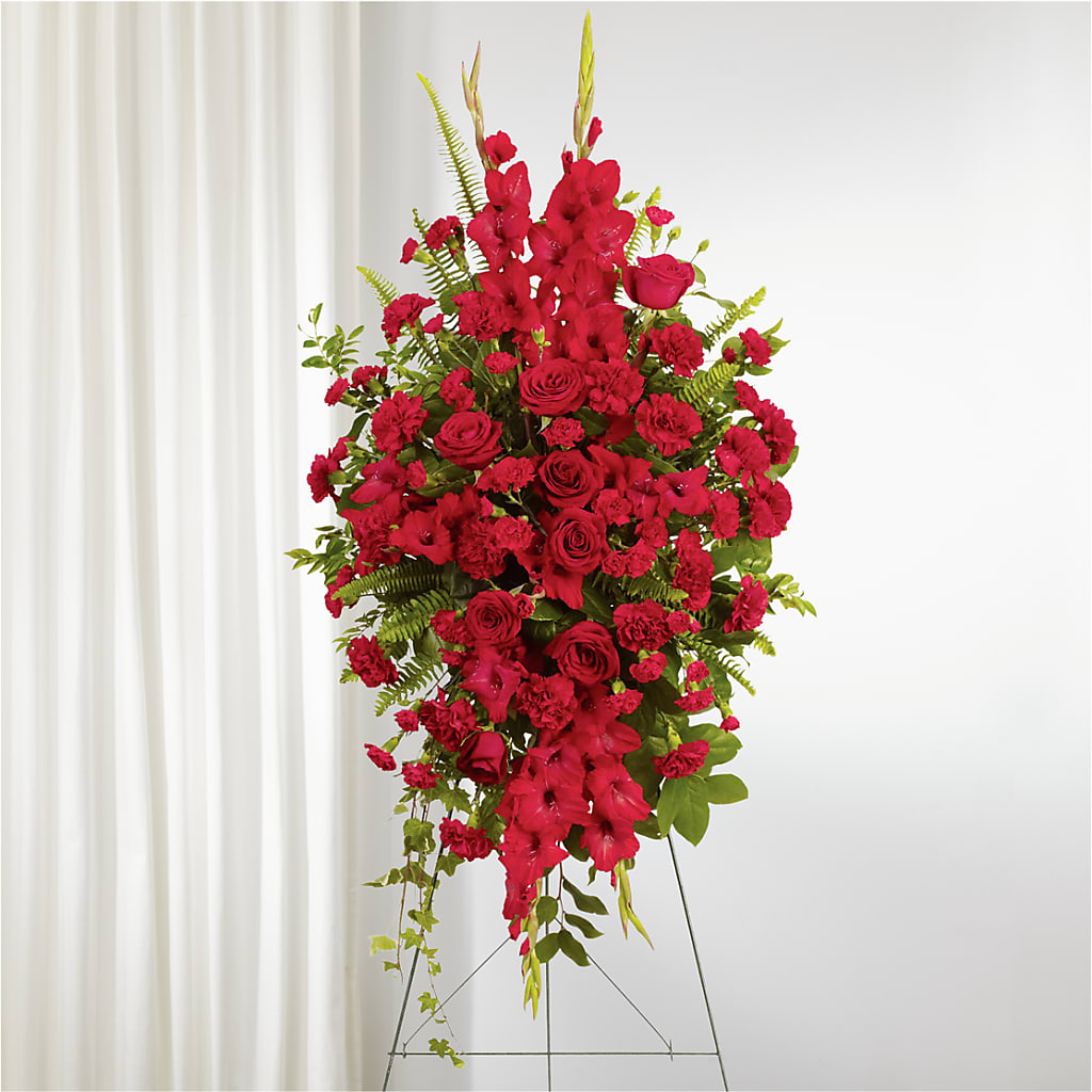 From the Heart Standing Spray –  Flower Cafe, Hartford WI