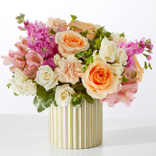 Paradise Bouquet with Ivory Vase –  Flower Cafe, Hartford WI