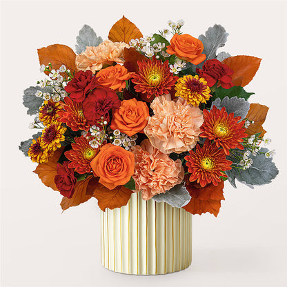 Merlot Bouquet with Ivory Vase –  Flower Cafe, Hartford WI