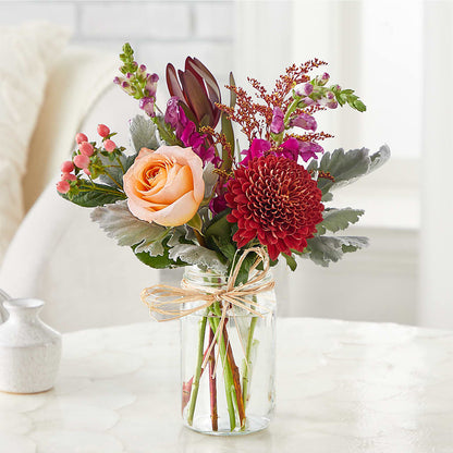 Moody Hues Bouquet –  Flower Cafe, Hartford WI
