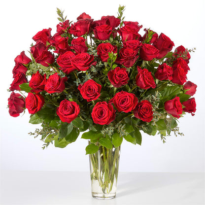 Forever Yours Fifty Stem Red Rose Bouquet –  Flower Cafe, Hartford WI